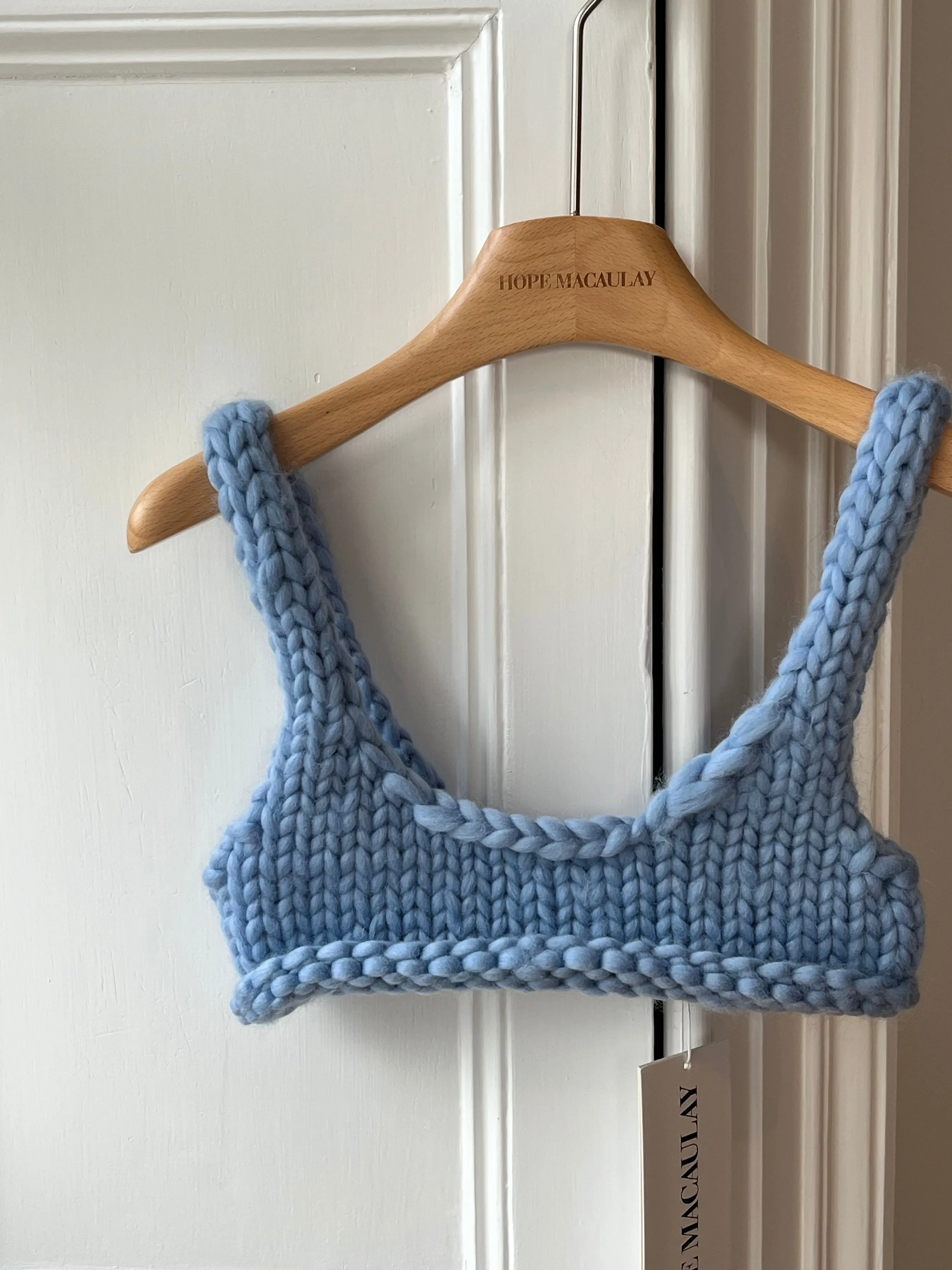 Blue Chunky Knit Bralette S (Sample) sold by Hope Macaulay product image thumbnail 2