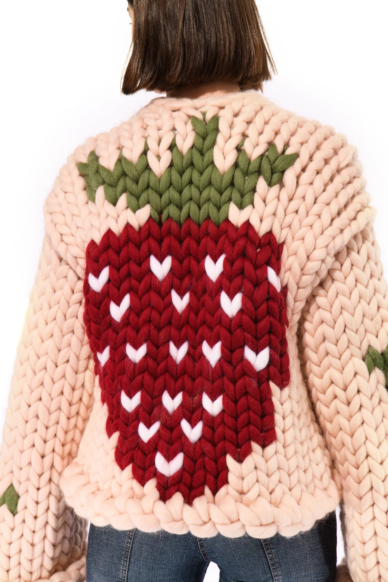 Strawberry Colossal Knit Cardigan sold by Hope Macaulay product image thumbnail 5