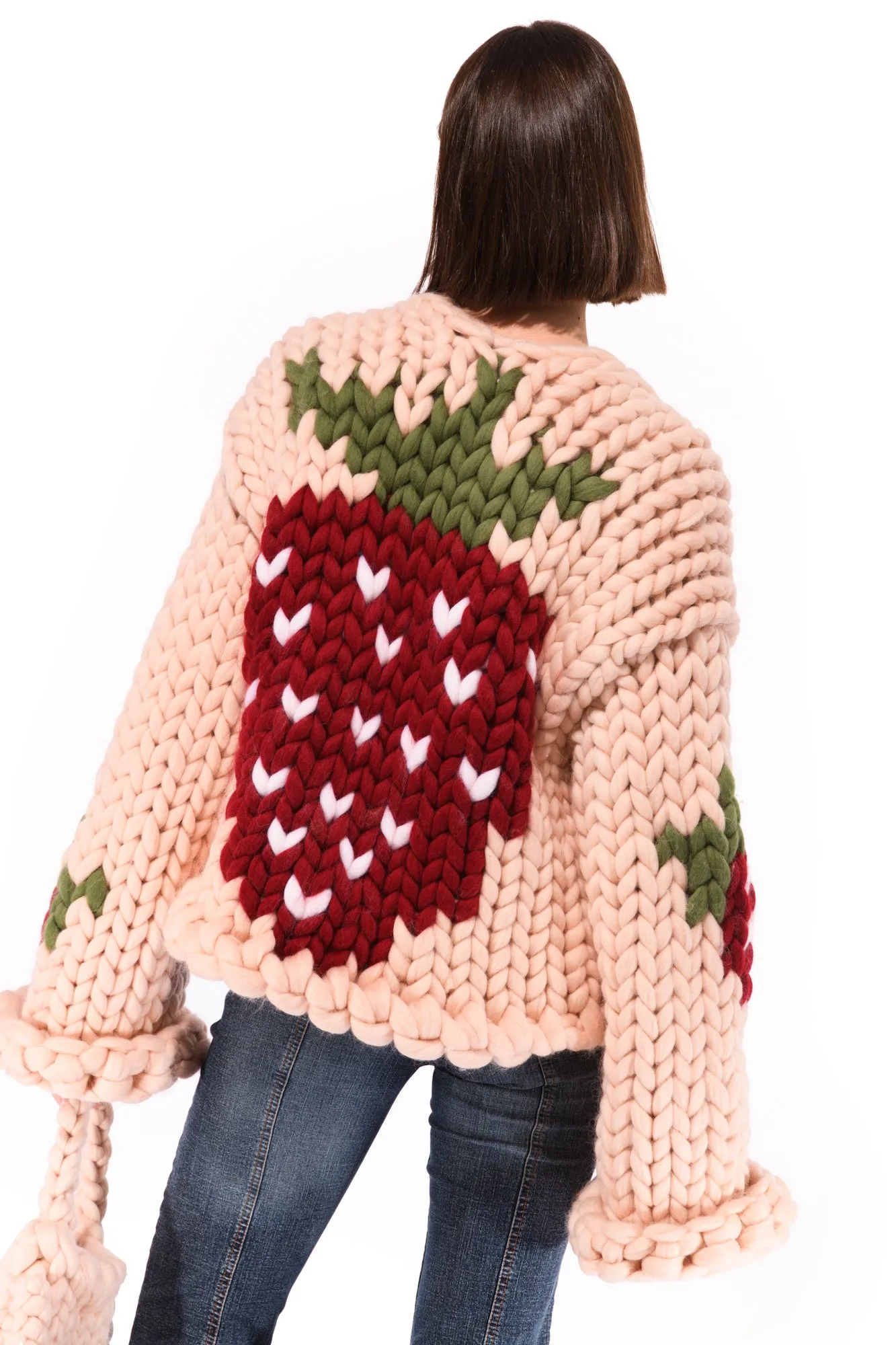 Strawberry Colossal Knit Cardigan sold by Hope Macaulay product image thumbnail 2