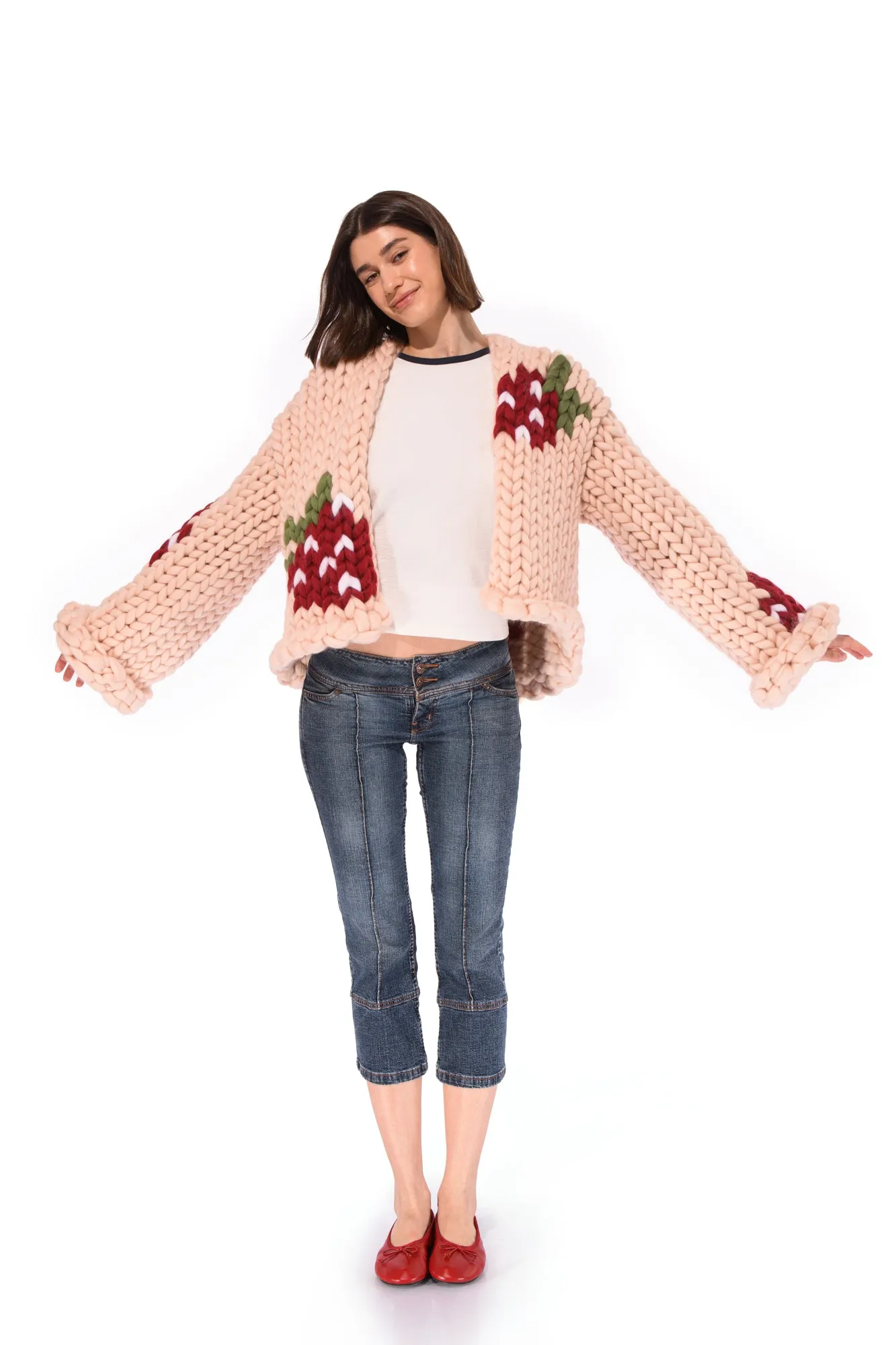 Strawberry Colossal Knit Cardigan sold by Hope Macaulay product image thumbnail 3