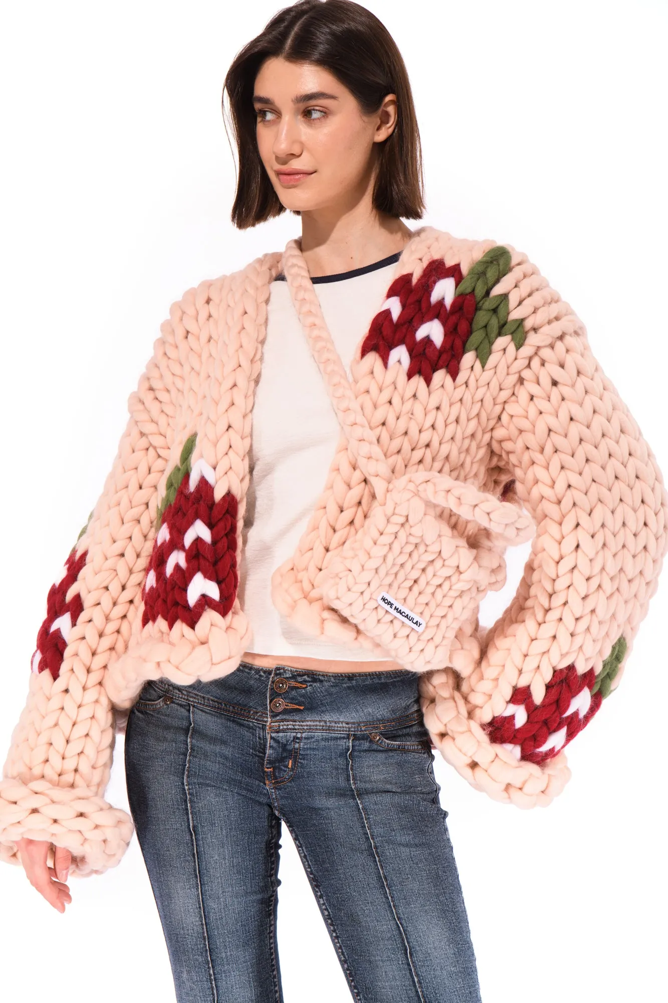 Strawberry Colossal Knit Cardigan sold by Hope Macaulay product image thumbnail 4