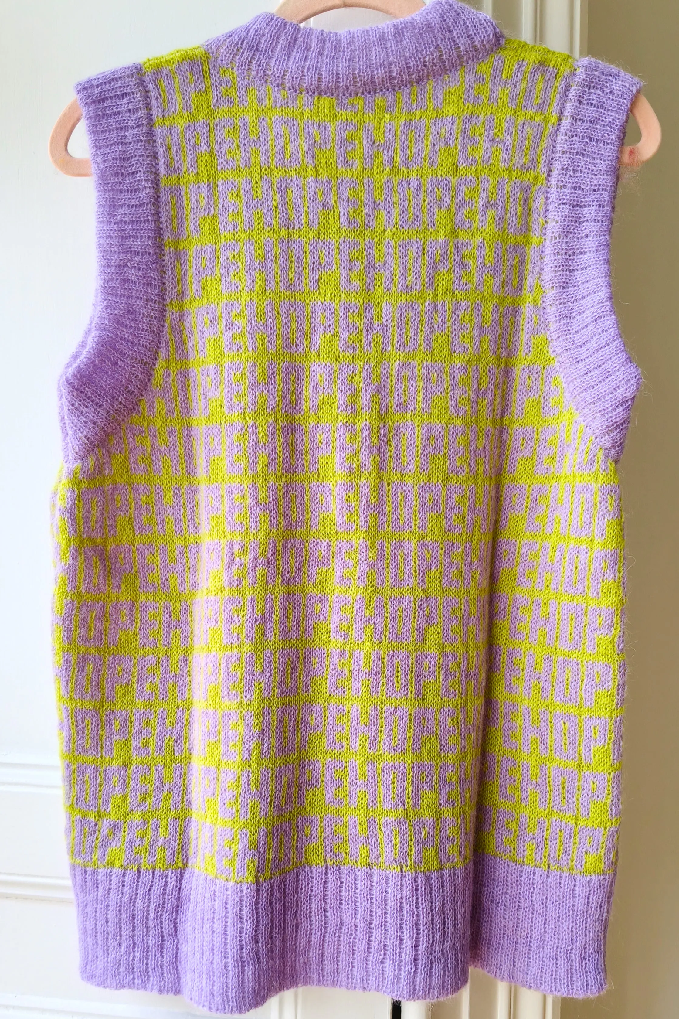 Purple & Green Hope Knit Vest M/L (Sample) sold by Hope Macaulay product image thumbnail 4