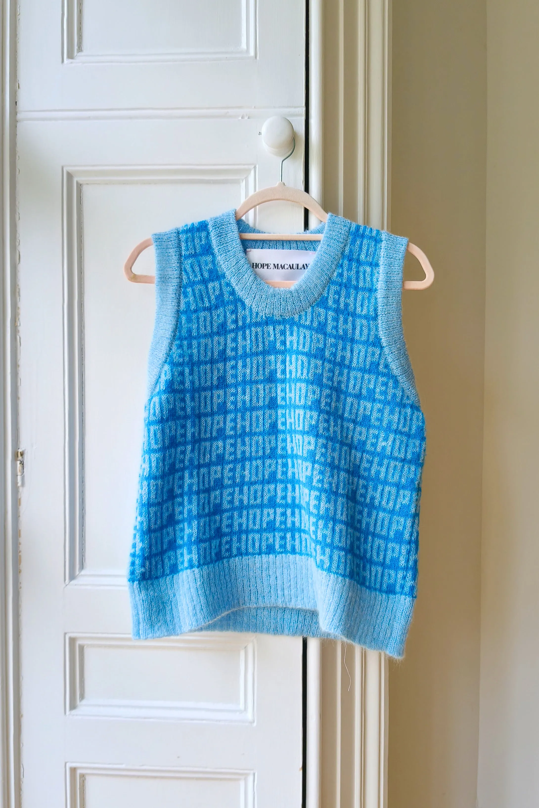 Blue Hope Knit Vest S/M (Sample) sold by Hope Macaulay