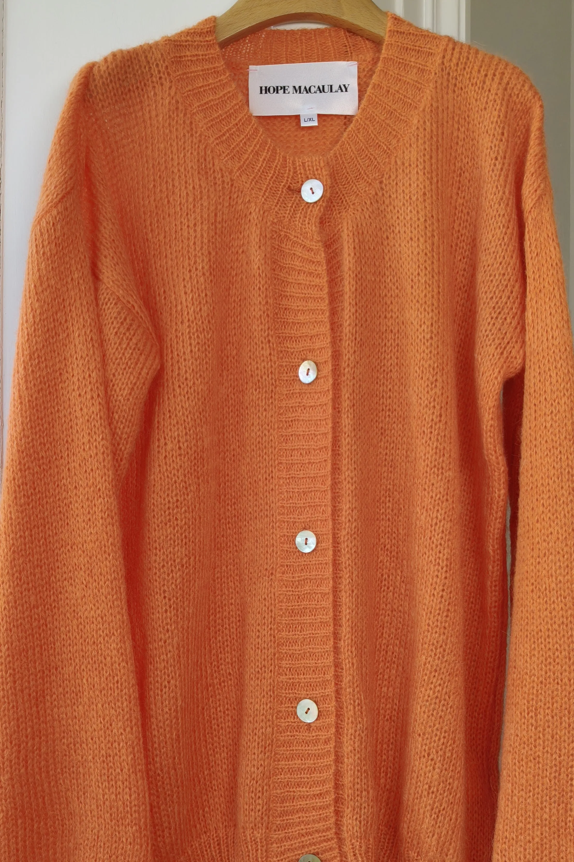 Orange Oversized Fluffy Knit Cardigan L/XL (Sample) sold by Hope Macaulay product image thumbnail 2