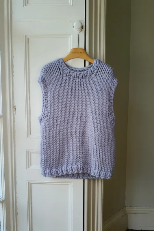 Blue Knit Vest S/M (Sample) made by Hope Macaulay