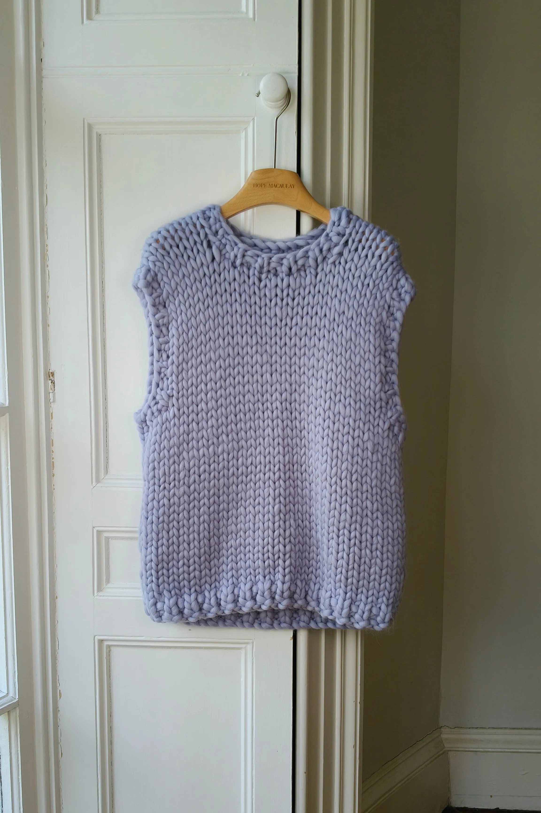 Blue Knit Vest S/M (Sample) sold by Hope Macaulay