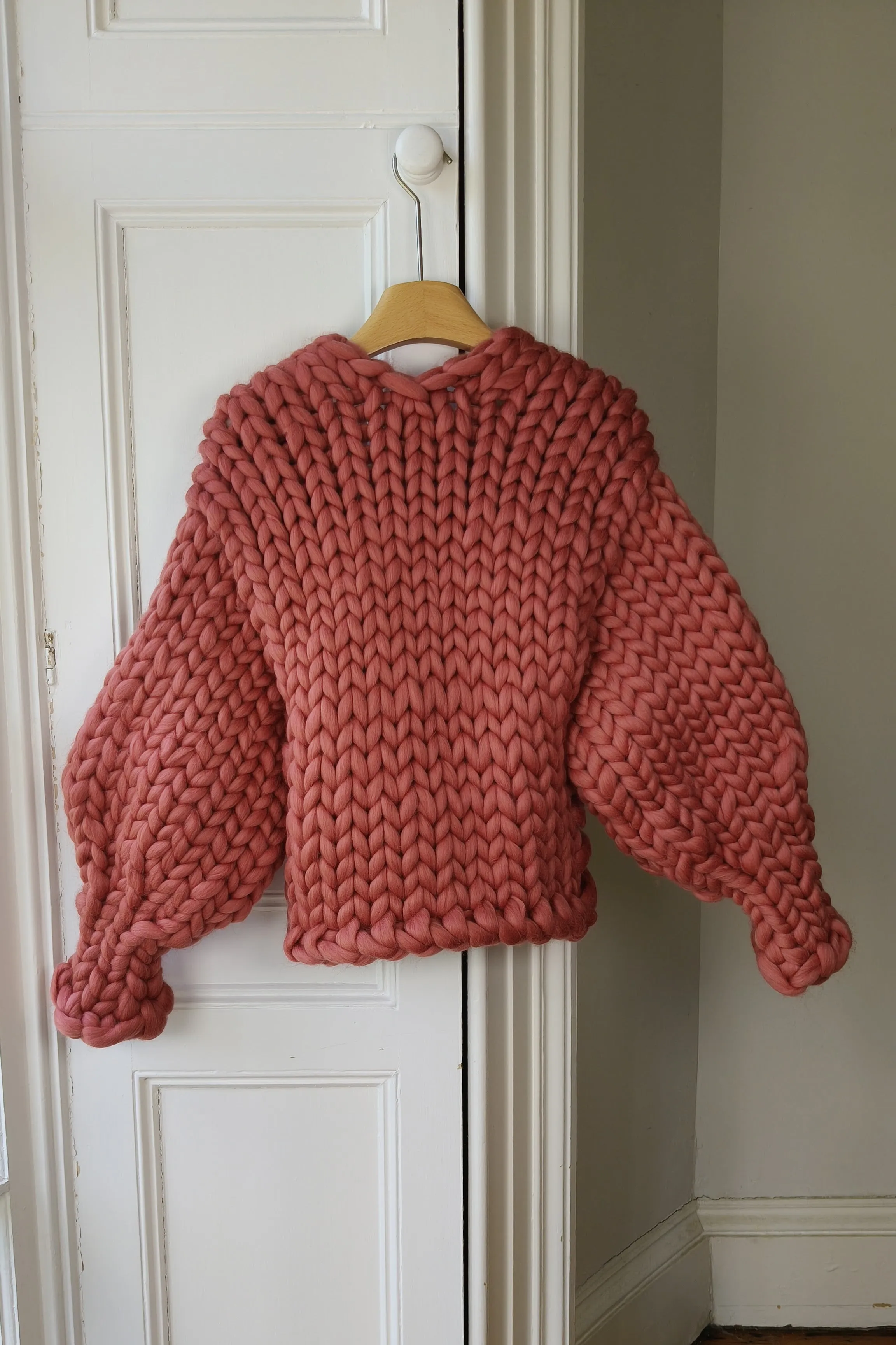 Dusty Rose Colossal Knit Cardigan S/M (Merino Sample) sold by Hope Macaulay product image thumbnail 3