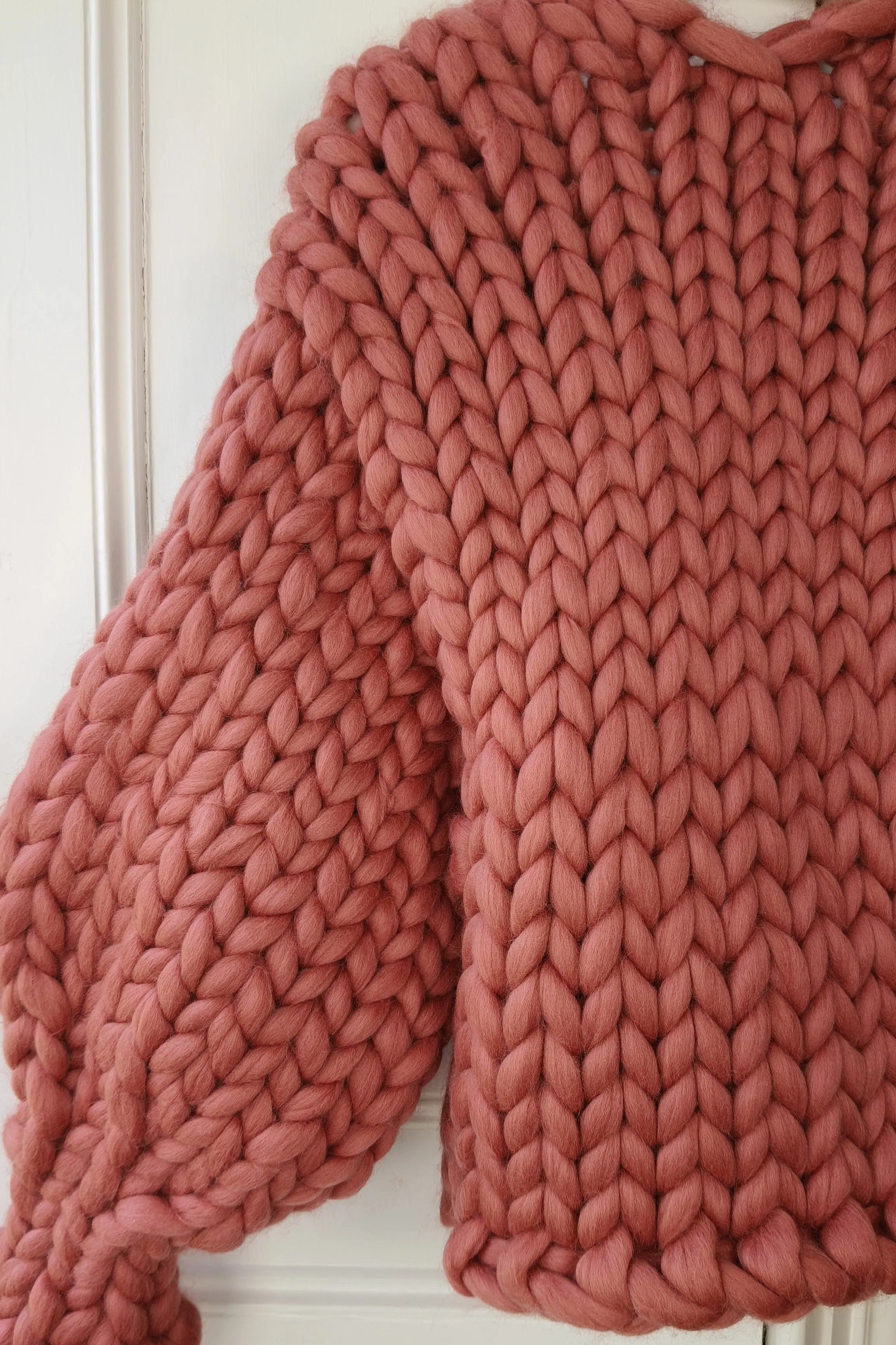 Dusty Rose Colossal Knit Cardigan S/M (Merino Sample) sold by Hope Macaulay product image thumbnail 4