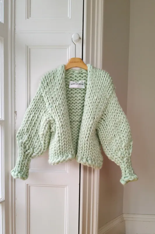 Peppermint Colossal Knit Cardigan (Sample) made by Hope Macaulay