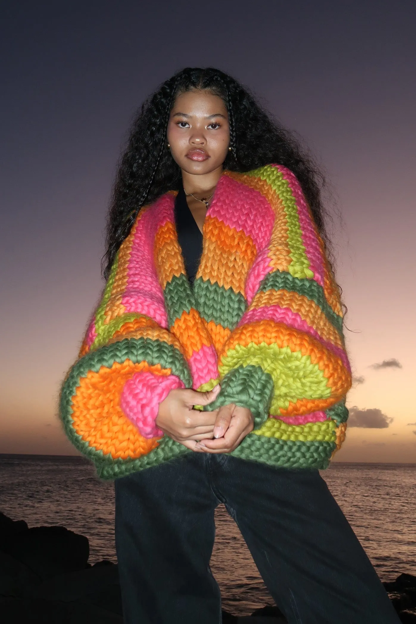 Aphaea Chunky Knit Cardigan sold by Hope Macaulay