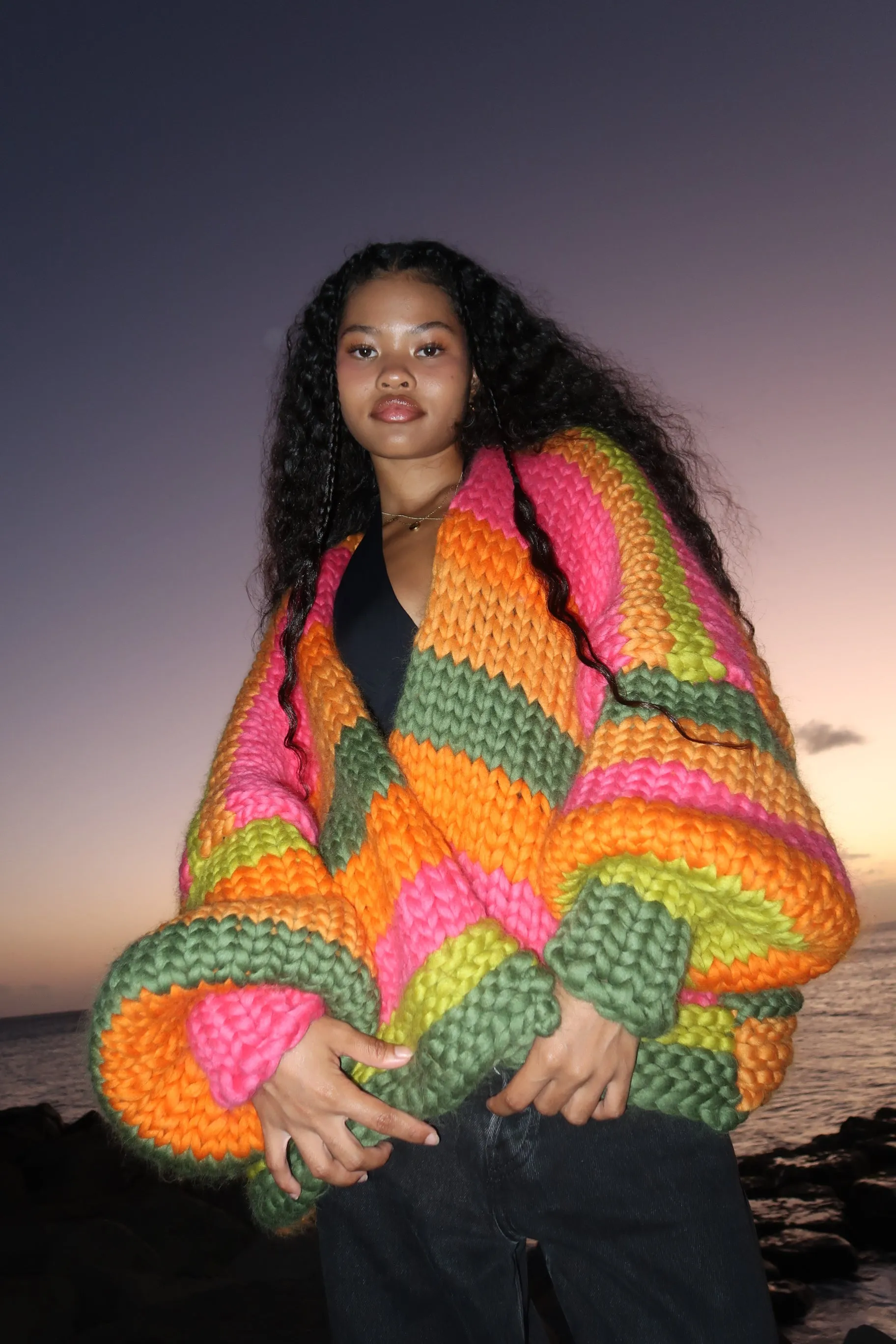 Aphaea Chunky Knit Cardigan sold by Hope Macaulay product image thumbnail 4