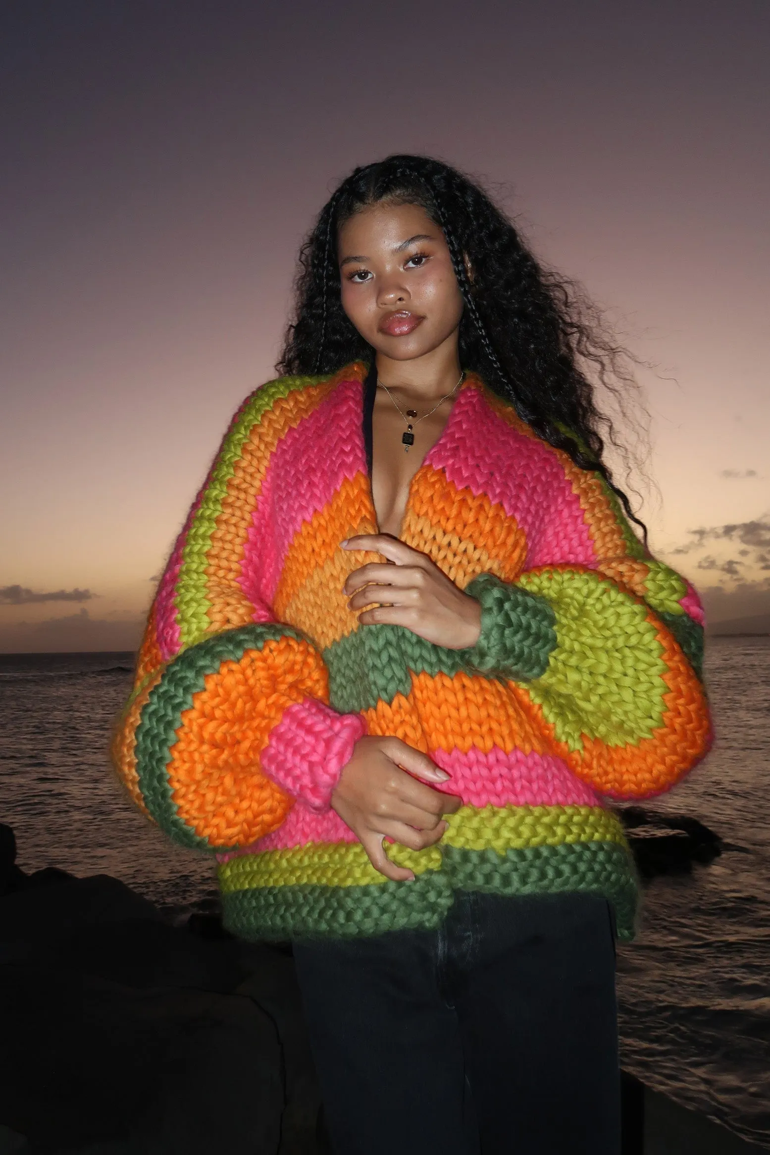 Aphaea Chunky Knit Cardigan sold by Hope Macaulay product image thumbnail 5
