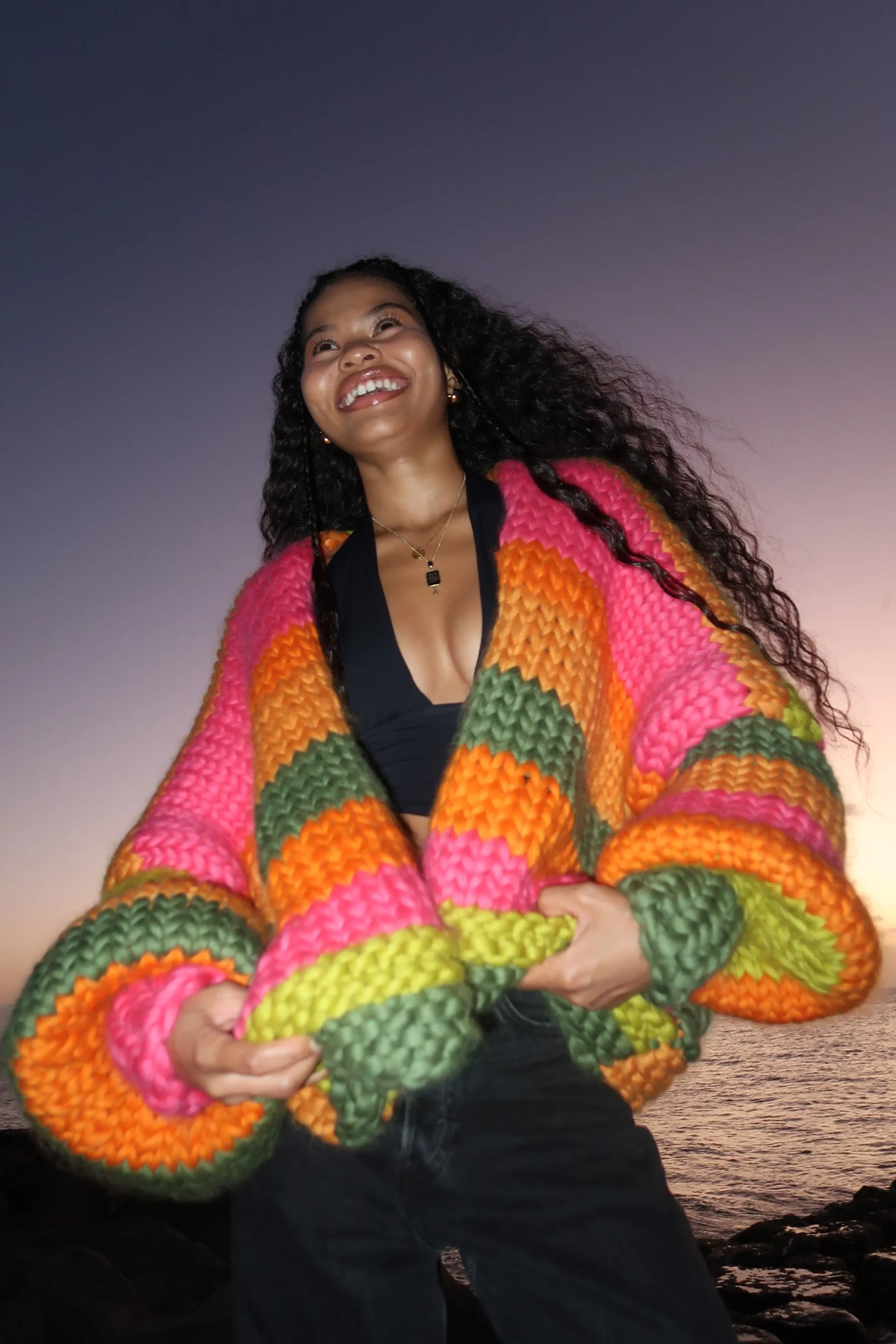 Aphaea Chunky Knit Cardigan sold by Hope Macaulay product image thumbnail 2