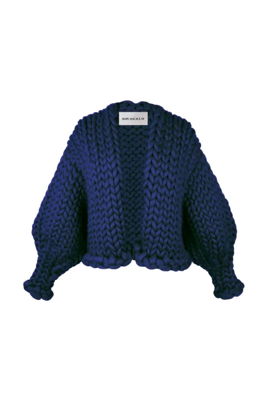 Navy Colossal Knit Cardigan sold by Hope Macaulay