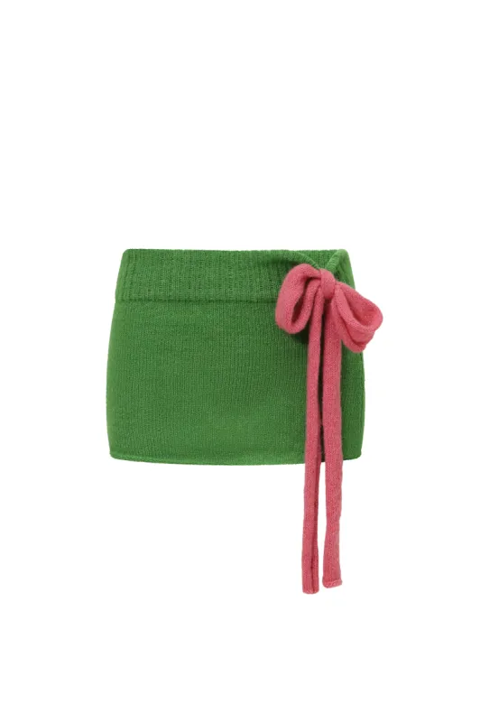 Green and Pink Knit Mini Skirt sold by Hope Macaulay