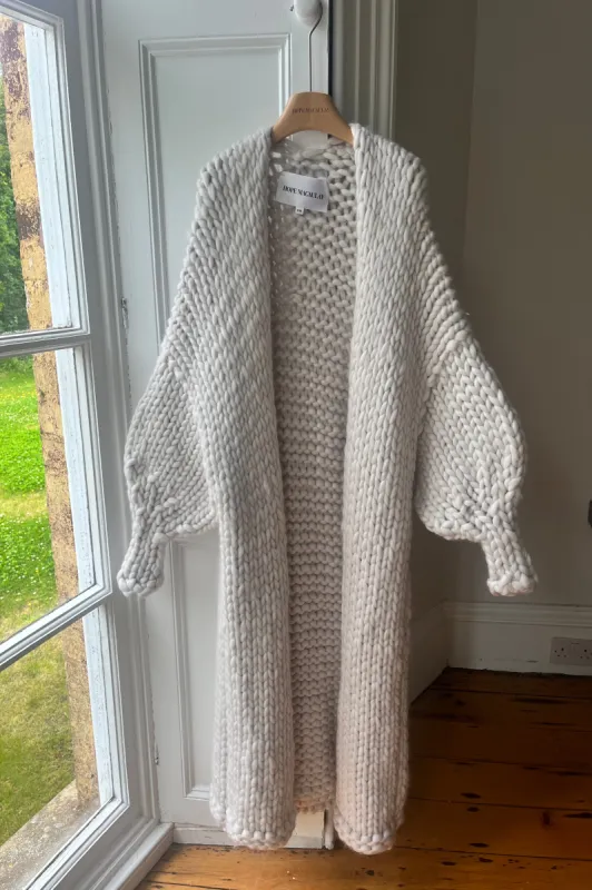 1of1 White Chunky Knit Maxi Cardigan S/M (Sample) sold by Hope Macaulay