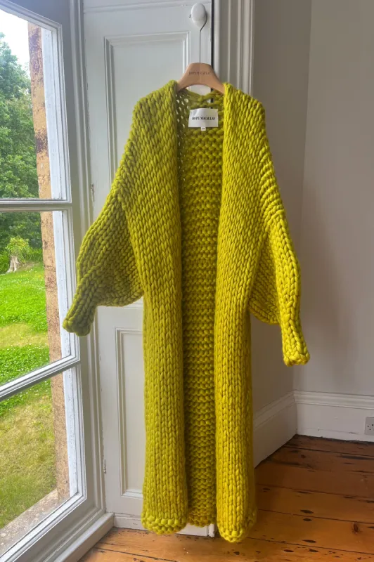 1of1 Gooseberry Chunky Knit Maxi Cardigan S/M (Sample) sold by Hope Macaulay