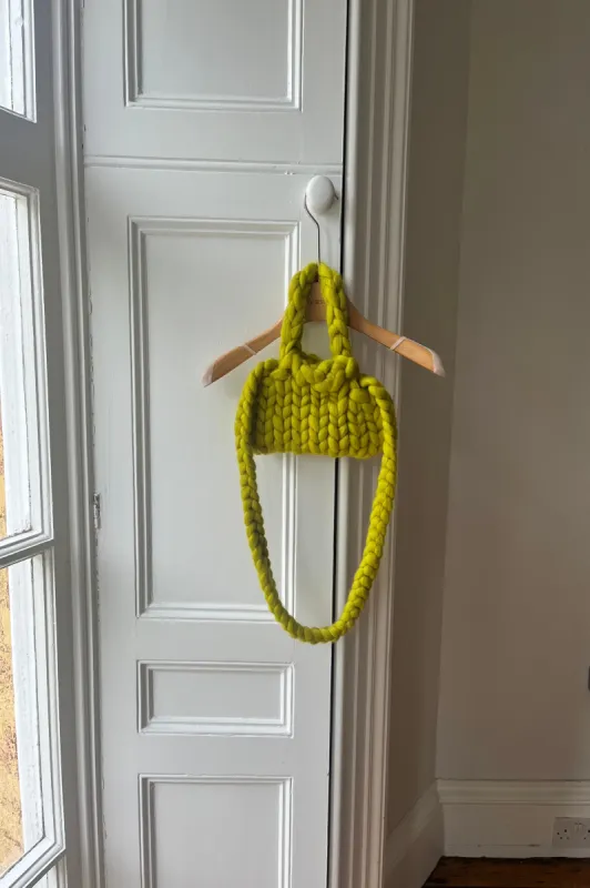 Gooseberry Triangle Knit Bag (Sample) made by Hope Macaulay