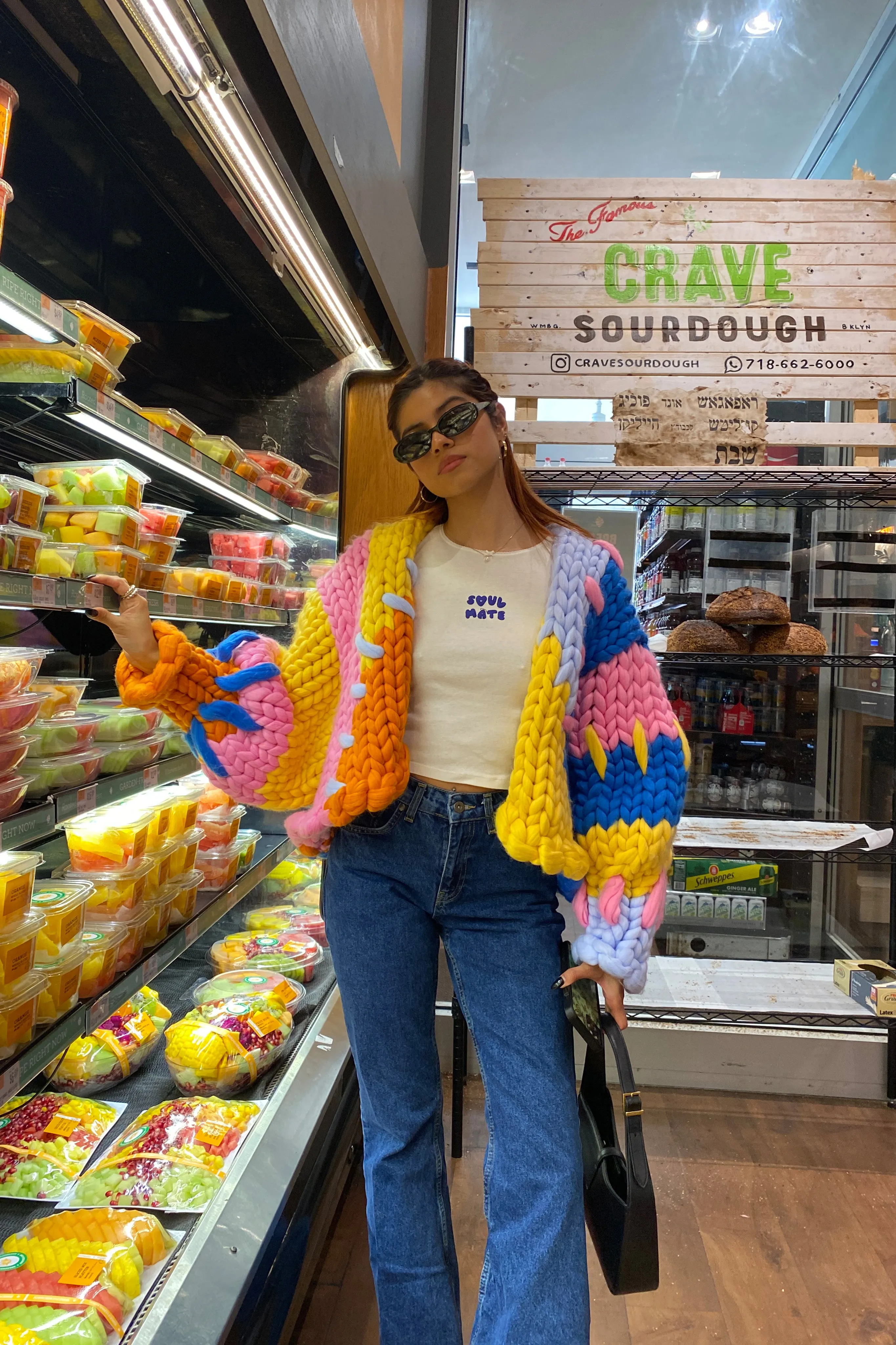 Colourful Colossal Knit Cardigan sold by Hope Macaulay product image thumbnail 2