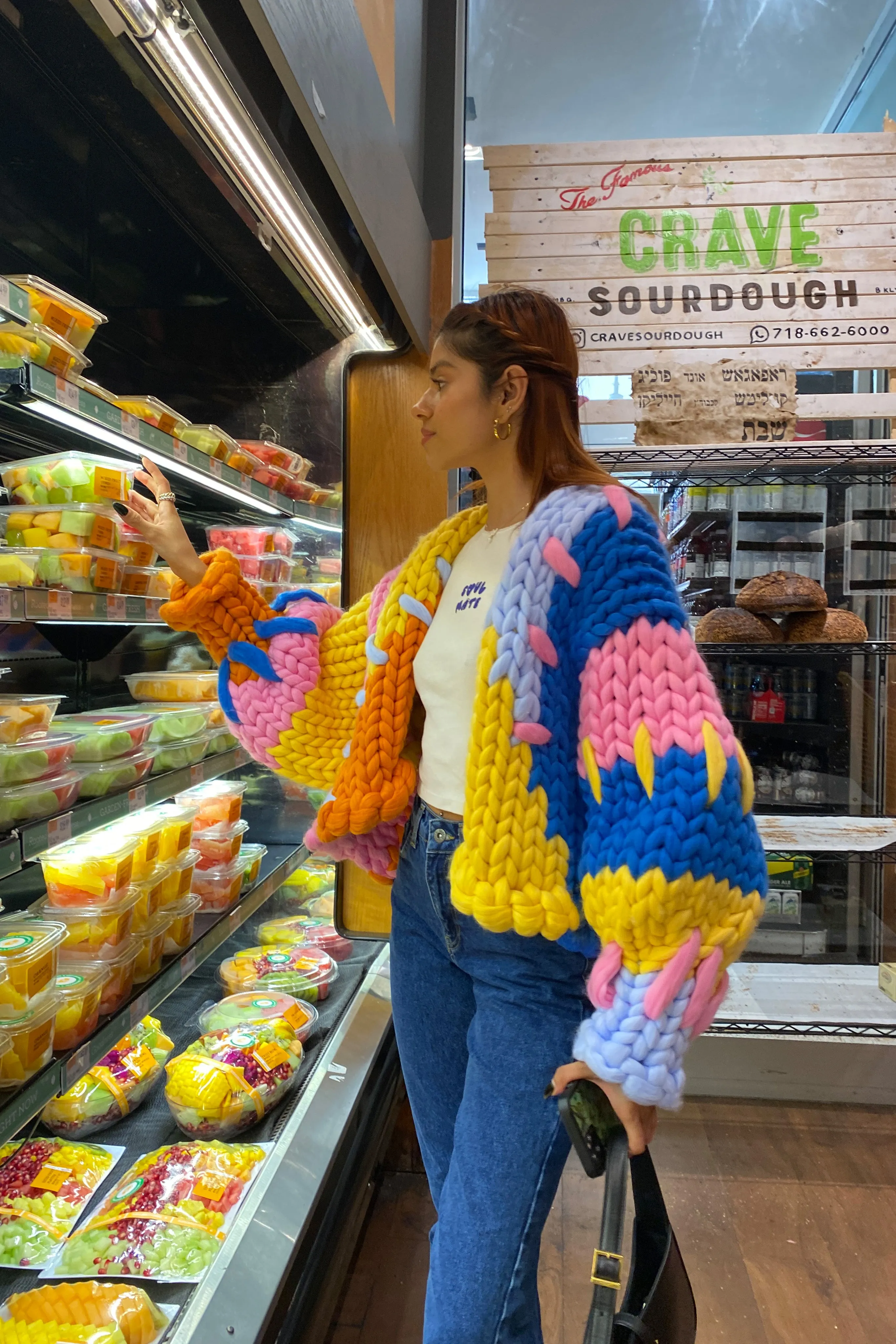 Colourful Colossal Knit Cardigan sold by Hope Macaulay product image thumbnail 3