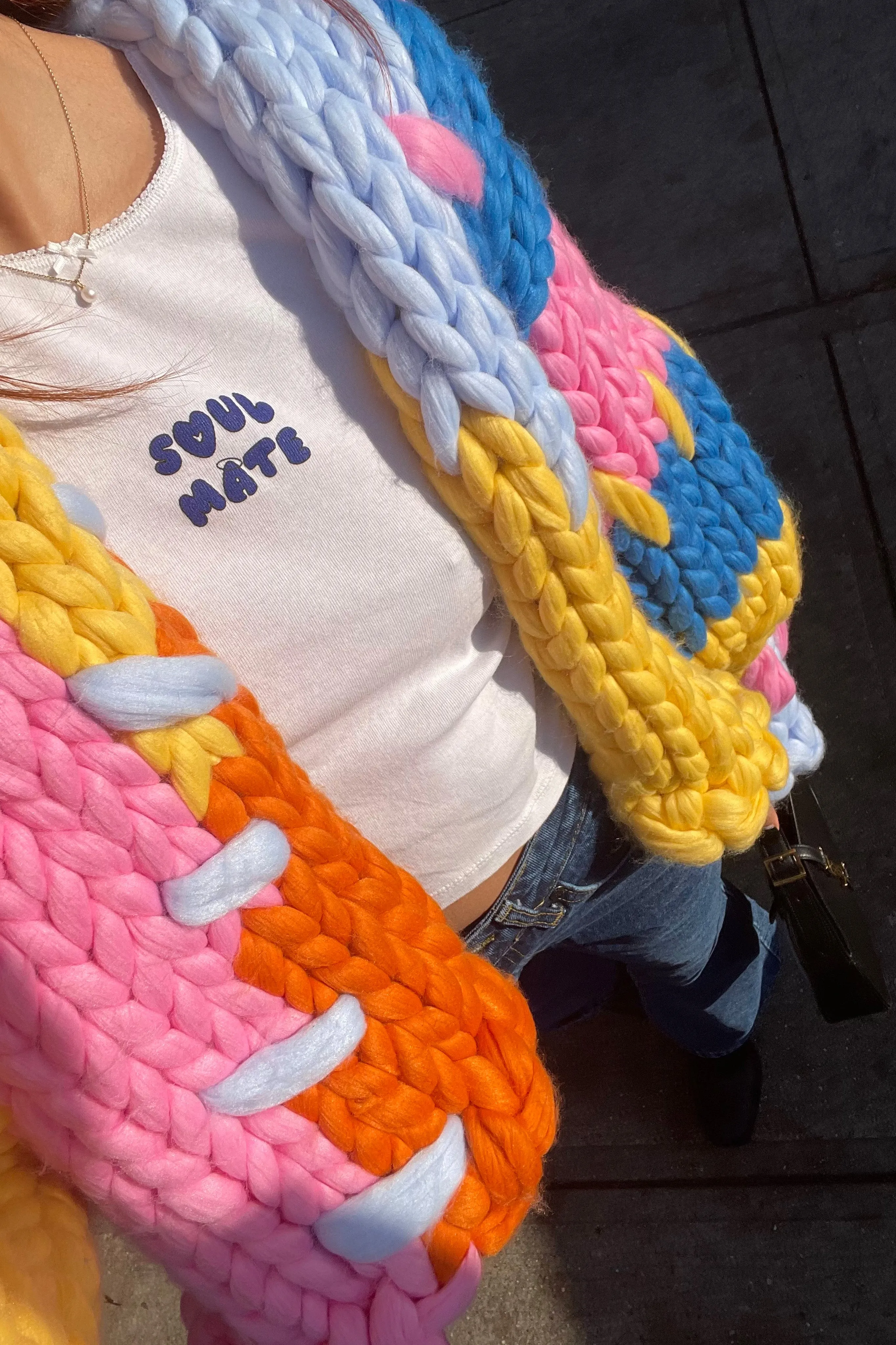 Colourful Colossal Knit Cardigan sold by Hope Macaulay product image thumbnail 4