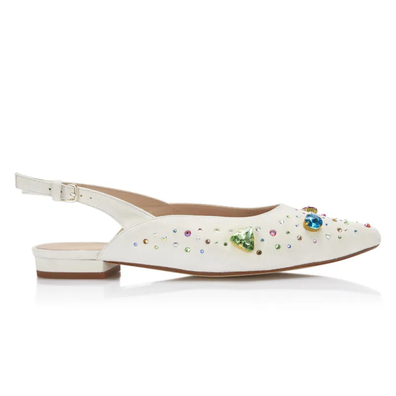 The Moment Flat Slingback - Ivory sold by Nicki Hoyne