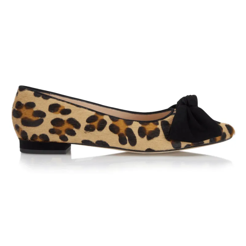 Bow Flat - Leopard sold by Nicki Hoyne