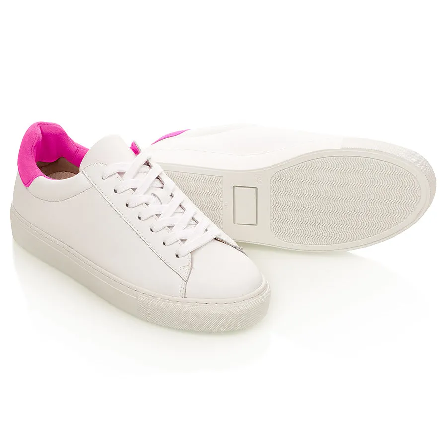 Classic Trainer - White/Neon Pink Suede sold by Nicki Hoyne product image thumbnail 5
