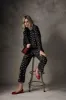 Flat Point Toe Tassel Shoe - Patent Croc Black & Blue sold by Nicki Hoyne