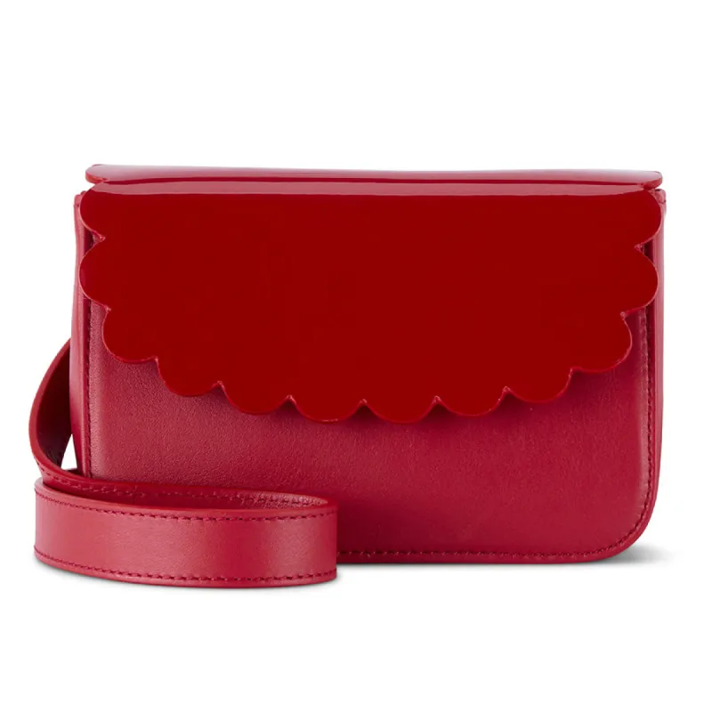 Scalloped Belt Bag - Patent Red sold by Nicki Hoyne