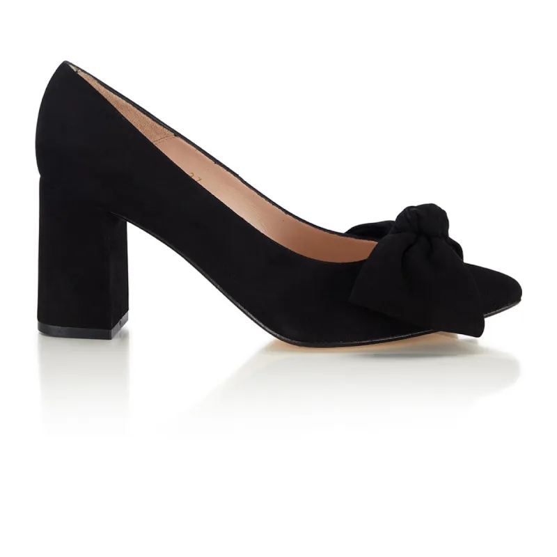 Bow Pump Heel - Black made by Nicki Hoyne