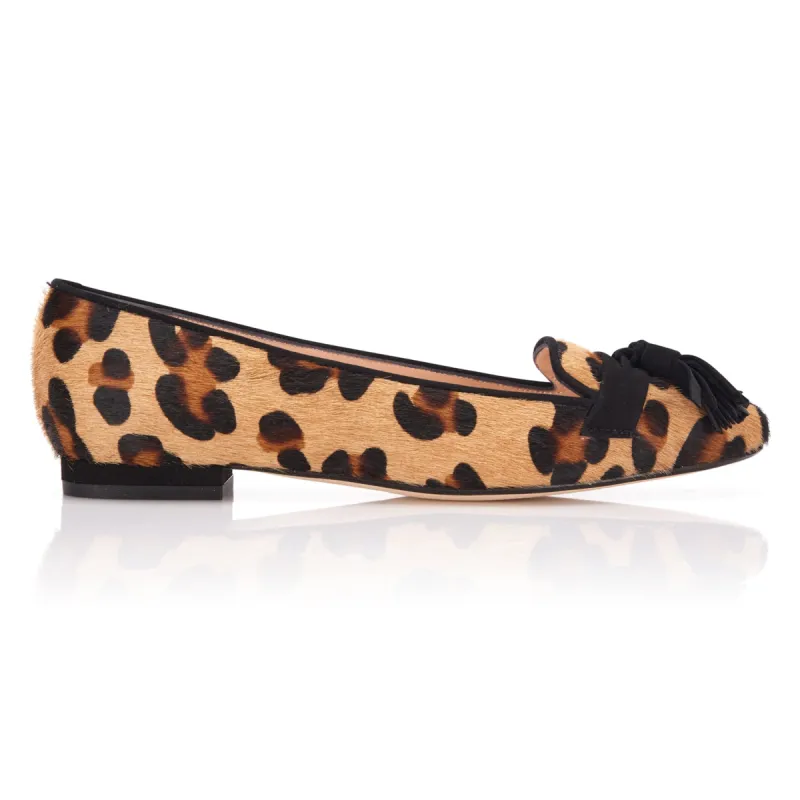 Flat Point Toe Tassel Shoe - Leopard Print sold by Nicki Hoyne