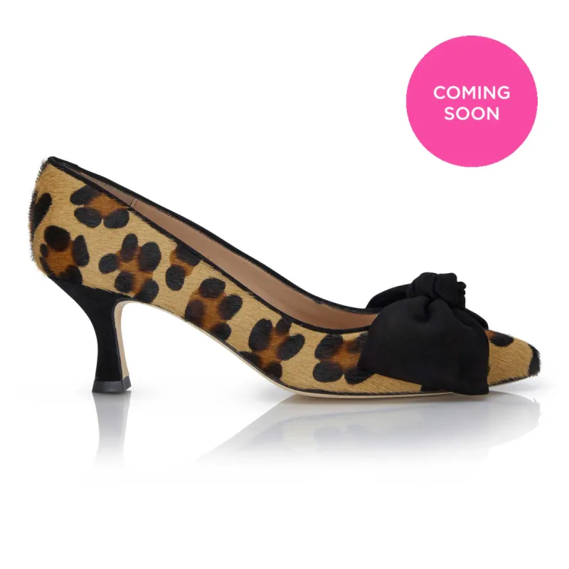 Bow Kitten Heel - Leopard sold by Nicki Hoyne