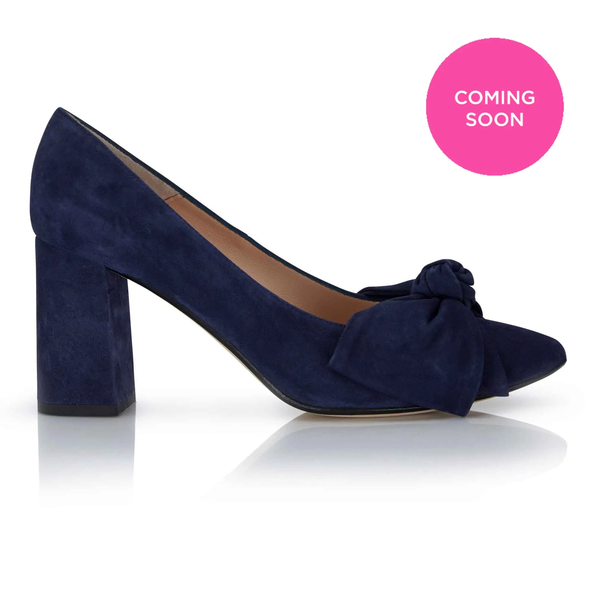 Bow Pump - Navy Suede sold by Nicki Hoyne