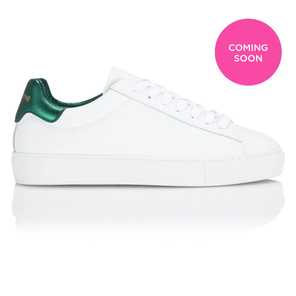 Classic Trainer - White/Emerald sold by Nicki Hoyne