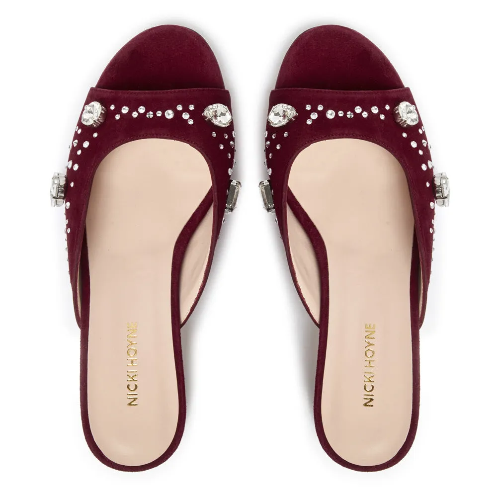 The Moment Peep Toe Kitten Heel - Burgundy sold by Nicki Hoyne product image thumbnail 2