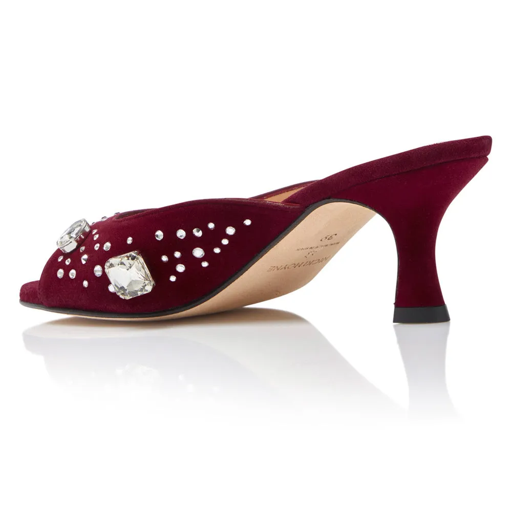 The Moment Peep Toe Kitten Heel - Burgundy sold by Nicki Hoyne product image thumbnail 3