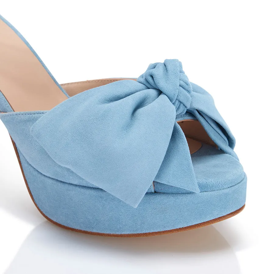 Bow Platform - Blue Suede sold by Nicki Hoyne product image thumbnail 3