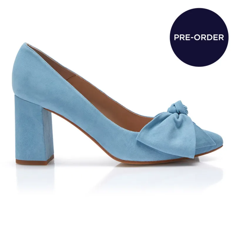 Bow Pump - Blue Suede sold by Nicki Hoyne