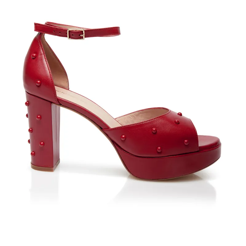 Bon Bon Platform - Red & Red sold by Nicki Hoyne