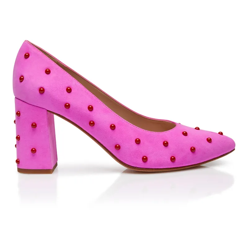 Bon Bon Pump Heel - Pink & Red sold by Nicki Hoyne