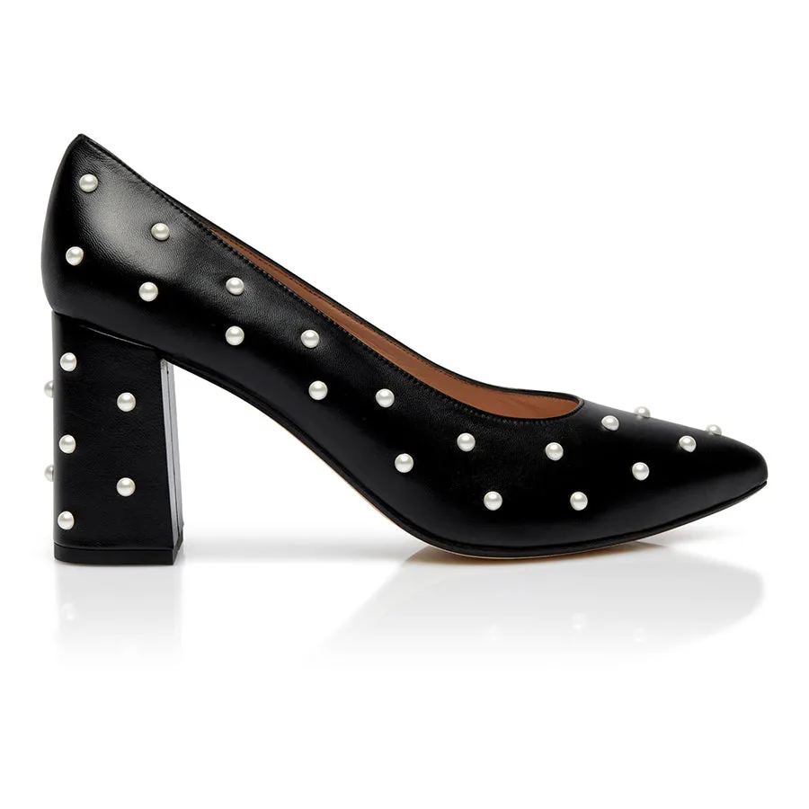 Bon Bon Pump Heel - Black & Pearl sold by Nicki Hoyne