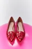 Tassel Flat - Red Croc sold by Nicki Hoyne