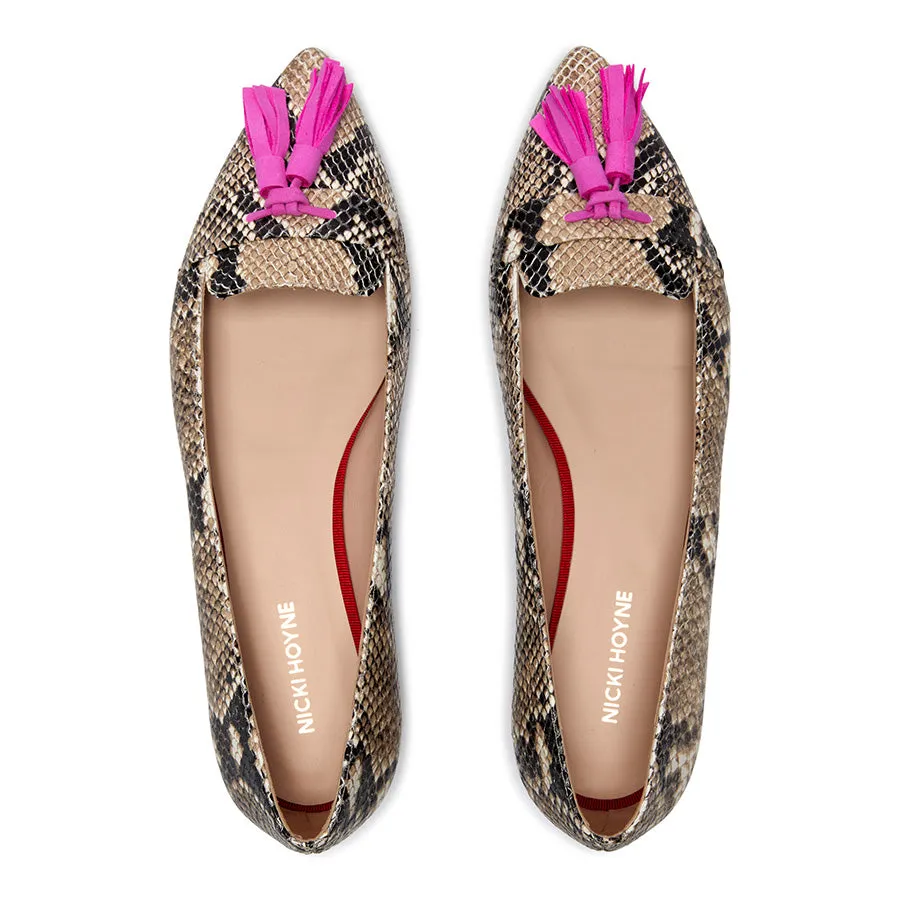 Tassel Flat - Snake/Pink sold by Nicki Hoyne product image thumbnail 3