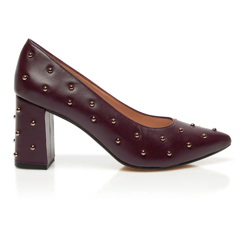 Bon Bon Pump Heel - Burgundy sold by Nicki Hoyne
