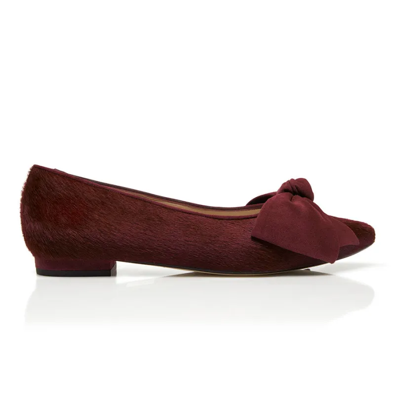 Bow Flat - Burgundy sold by Nicki Hoyne