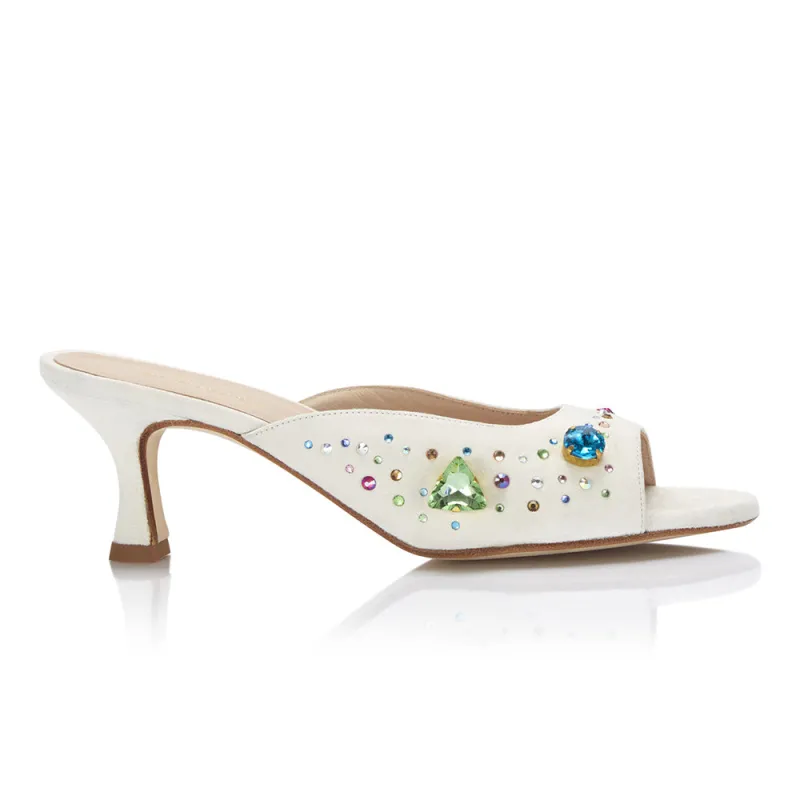 ReNTAL - The Moment Peep Toe Kitten Heel - Ivory sold by Nicki Hoyne