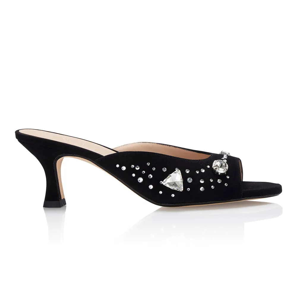 ReNTAL - The Moment Peep Toe Kitten Heel - Black sold by Nicki Hoyne