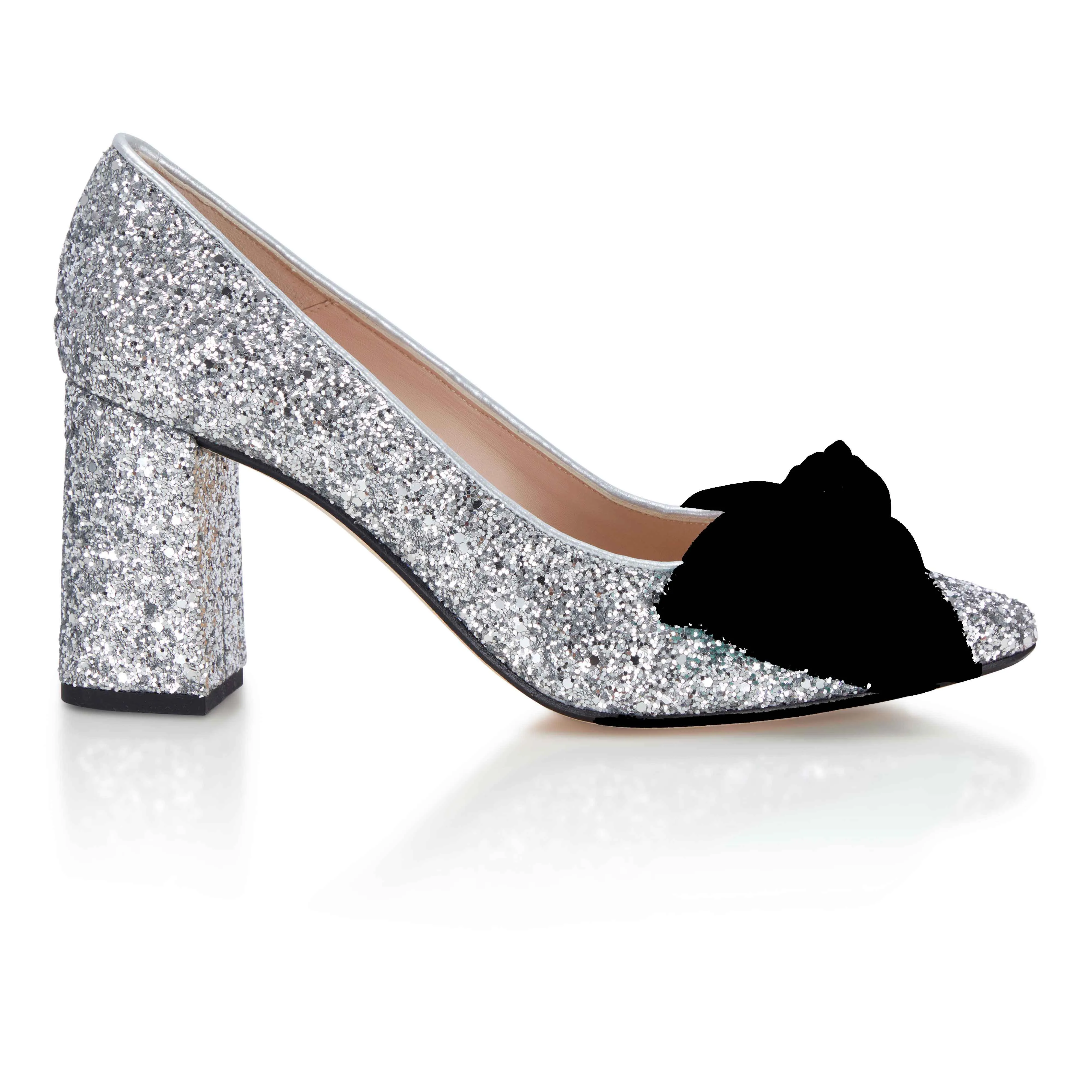 ReSELL - Bow Pump Heel - Silver Glitter 39 sold by Nicki Hoyne