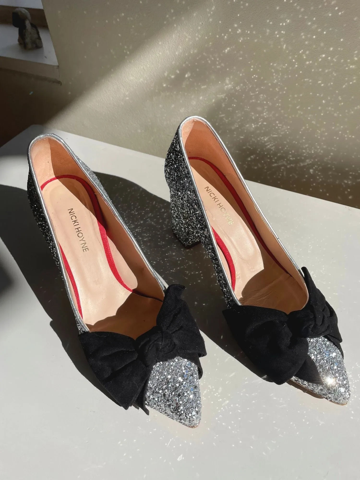 ReSELL - Bow Pump Heel - Silver Glitter 39 sold by Nicki Hoyne product image thumbnail 2